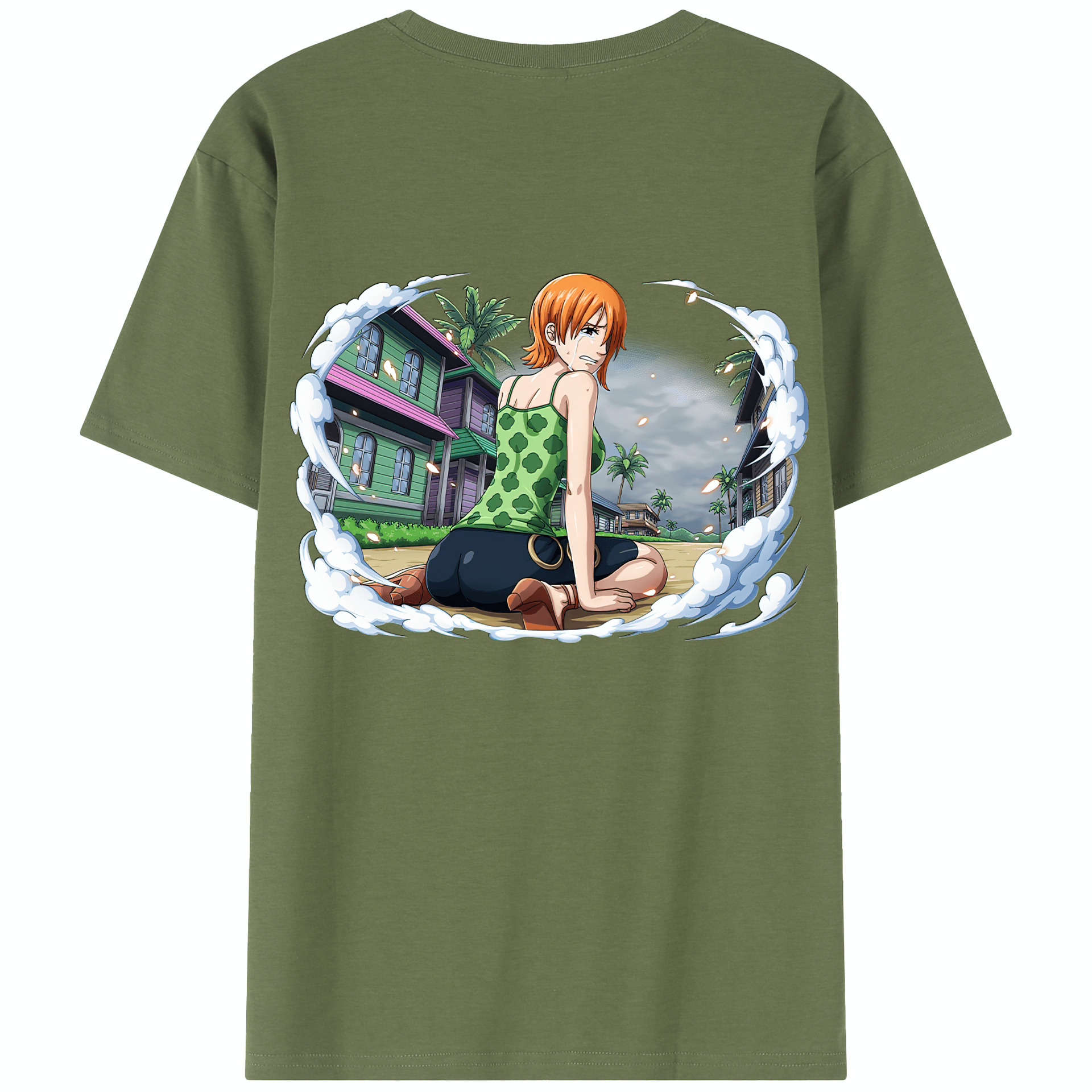 ワンピース ナミ ONE PIECE Nami 綿100％半袖Tシャツ（背面プリント）